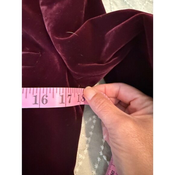 Paisley & Gray Burgundy Velvet Blazer Slim Fit 36R Retro Punk Goth Read - Picture 2 of 15